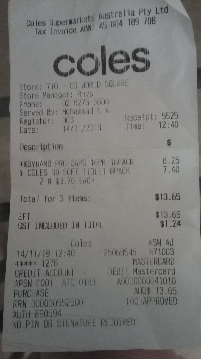 Hi <a href="/Coles/">Coles Supermarkets</a> , I just found out that the staff has counted double for tissue that I purchased this afternoon when I arrived at home. I only bought 1 but counted 2 at the receipt. Would like to know, is it possible be refunded if I go back there again now?