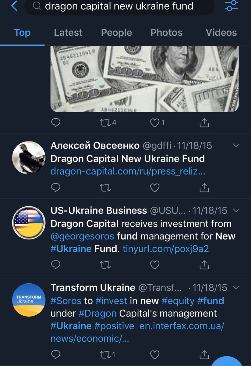 George Soros connects to SunTrust. See  @chiIIum linked thread Also connects to Dragon Capital New Ukraine Fund (DCNUF)Dragon Capital one of the biggest investment banks in Ukraine, also tied to Goldman Sachs (not sure if they still are).