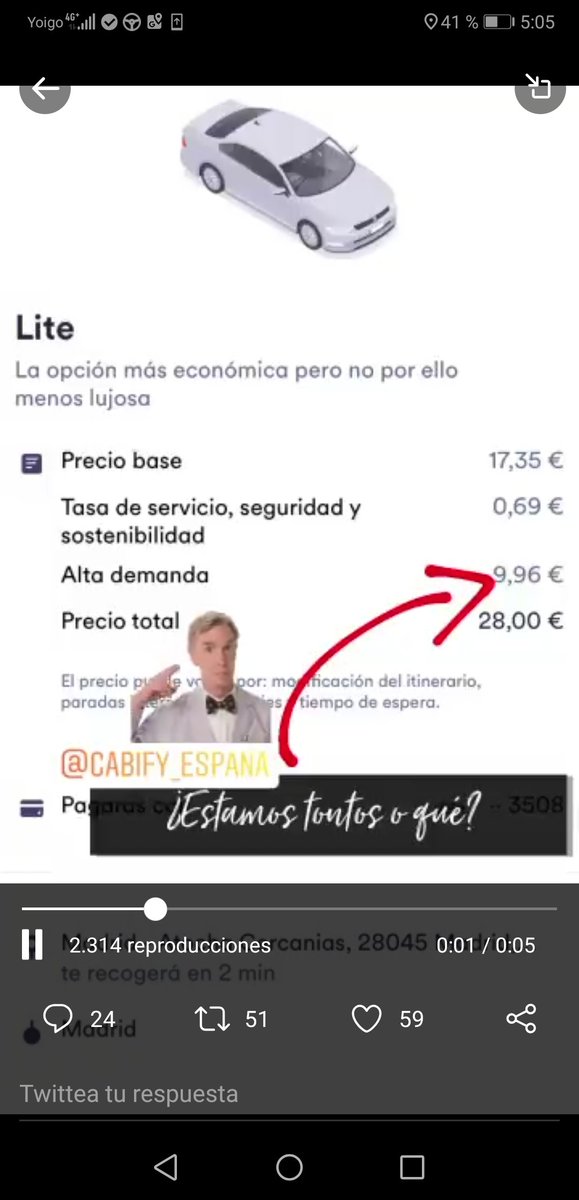 VlcBat's tweet photo. @aaroncano_ @policialocalvlc @ximopuig @SocialistesVal @joanribo @giuseppegrezzi @CompromisVLC @Tonicanto1 @VOX_Valencia @ppcv @ahorapodemos
Este es el futuro que defendéis para, el pueblo señores políticos.
#Cabify lo dice bien claro. Son precios ES_ TIMADOS
#Cabifyroba https://t.co/D68qNE5C7L