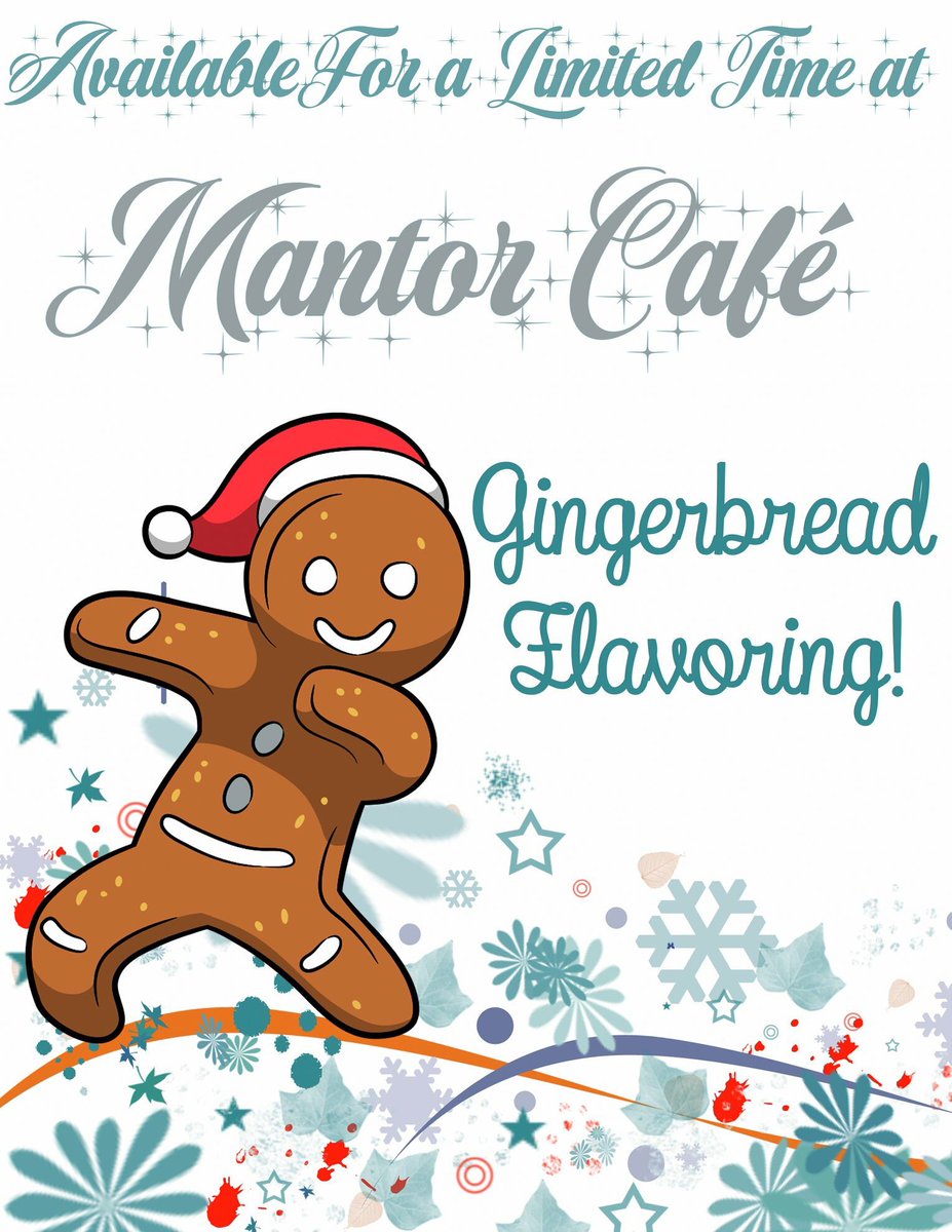 It might be chilly outside but at Mantor Café we are warming things up with hot coffee and delicious lattes made with our Limited Time Flavor, Gingerbread!