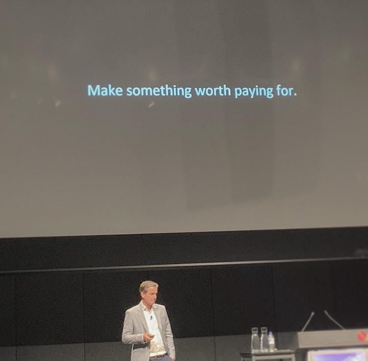.<a href="/armstrong_tom/">tom armstrong</a> at #ASFA2019 sharing the <a href="/nytimes/">The New York Times</a> subscription strategy: make something worth paying for. We couldn't agree more.

#valuefirst #trust #consumertrust #fintech #asfaconference #discoverIgnition #superannuation #digitaladvice #retirement #retirementfund