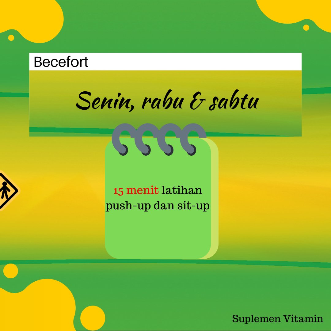 Becefort's tweet photo. Mulai sekarang, tak perlu ada alasan lagi, mulai dari buat jadwal seefektif mungkin agar kamu bisa rutin berolahraga. Dengan rutin berolahraga, kamu bisa mendapatkan badan sehat &amp; ideal idamanmu.
.
.
#becefort
#suplemenvitamin
#staminaOK
#kulitsehat https://t.co/h3PZnERXIW