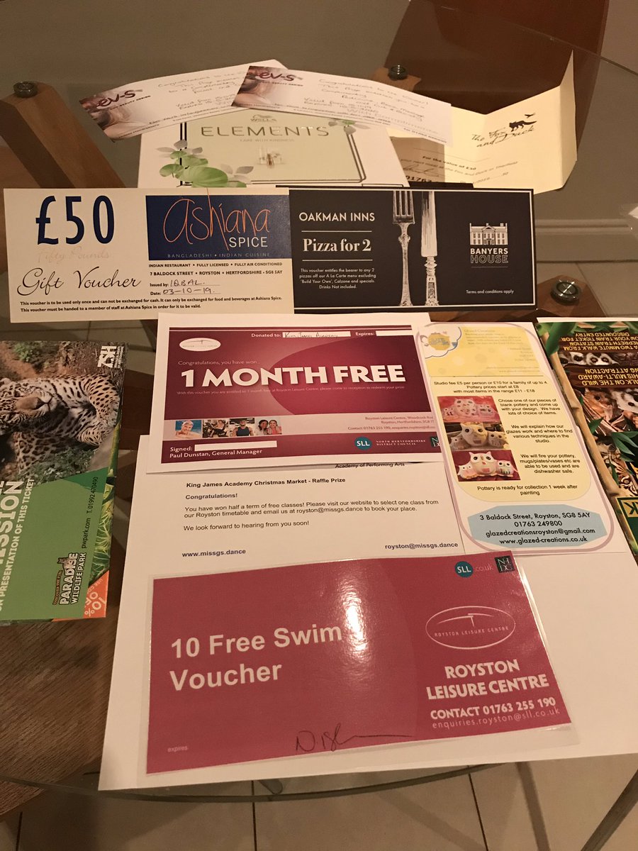 FriendsofKJAR's tweet photo. Just a few of the fabulous prizes kindly donated by local companies. Large hampers and more prizes still to pick up!! Please remember to return your draw tickets by Friday. Thank you! https://t.co/4sJWvnLJu8