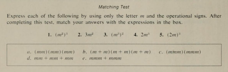 REALLY liking this exponent question that I ran across in a book from the 60s this evening. #mtbos #iteachmath