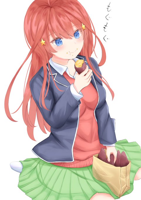 呉亮宏 🌸イ🦋ラ🎧ス🍀ト⭐さんがTwitterに投稿した中野五月(五等分の花嫁)のイラスト。