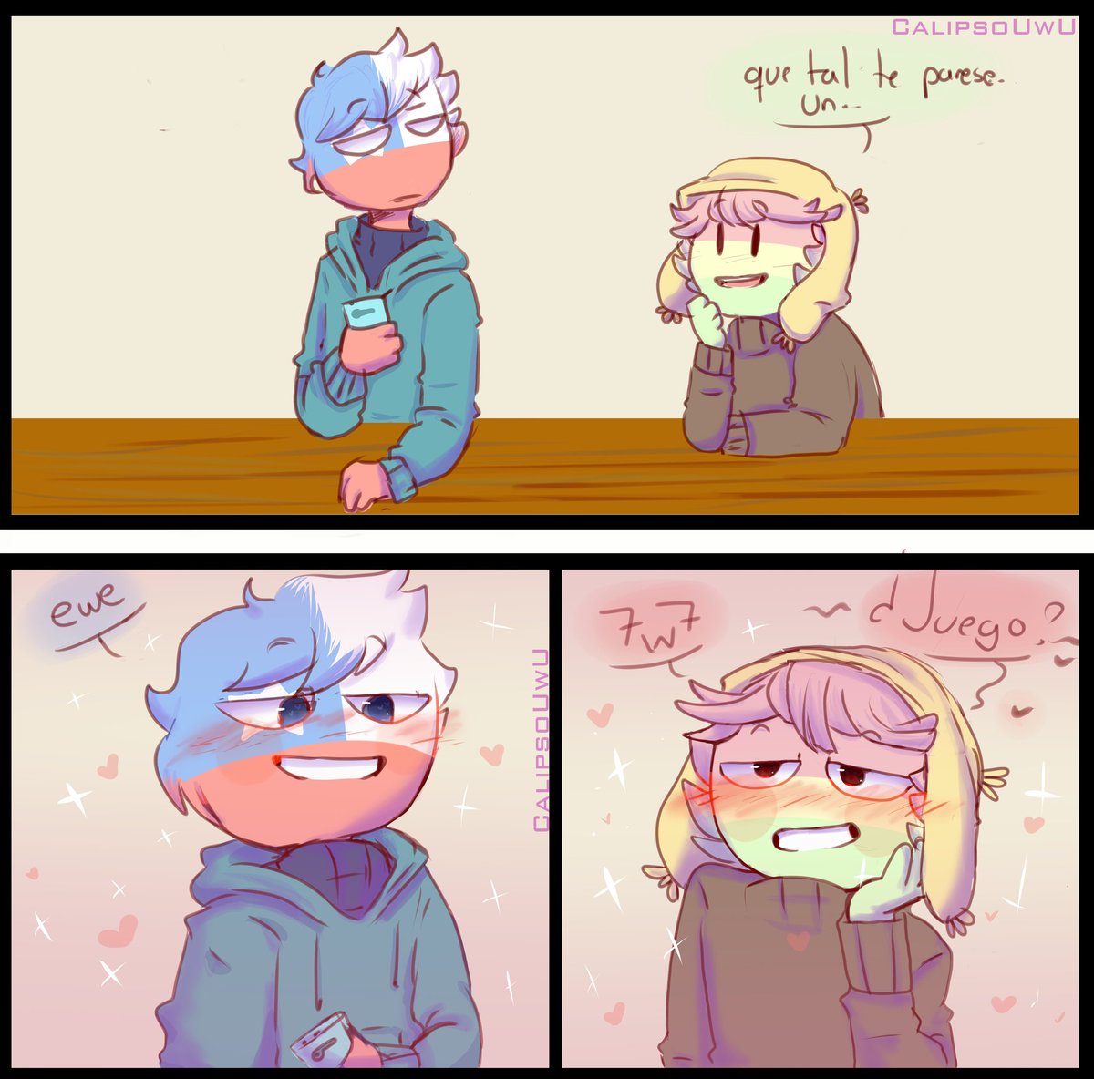CalipsoUwU's tweet photo. Holaa....~w~ sigo tardando mucho ,_,) perdón. 
Por ahora responderé los más interesantes q me parezcan x'D  (No se preocupen q trataré de responder a todos ~<~)💕
Respondiendo a @AmeluUwu ~w~ https://t.co/zA6xzGnvdU