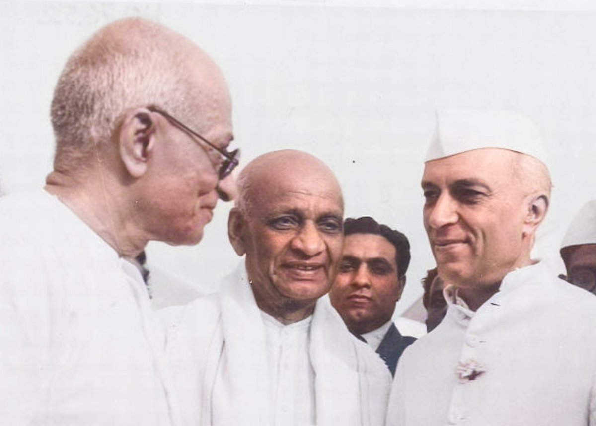 With Rajaji, Sardar, photobombing dude, Nehru