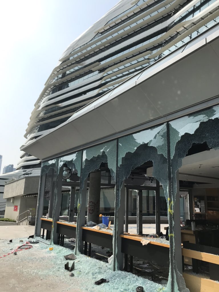 Despite getting throughly “renovated,” students don’t appear to have touched any of the food in this Starbucks on campus. Whatever you think of protesters’ turn toward vandalism, they’re not rioters or looters—and are careful to make that distinction clear with moves like this.