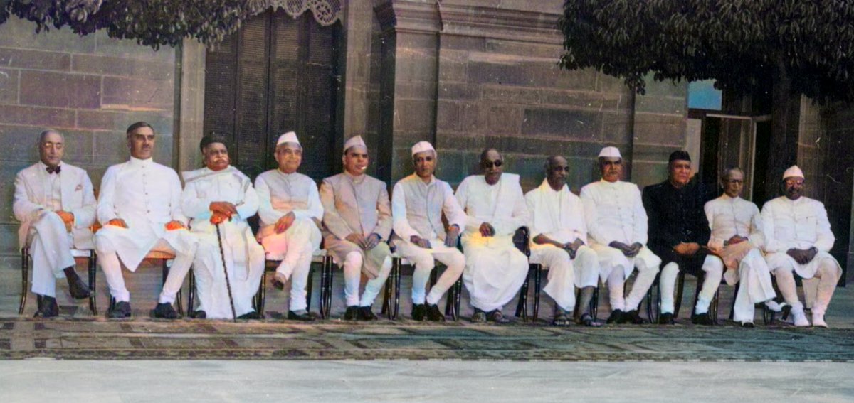 1st meet of Governors, May 1949, New DelhiL to RHormasji Mody (UP)Maharaja of Bhavnagar (Madras)Madhav Aney (Bihar)M.M.Pakvasa (CP)Chandulal Trivedi (E. Punjab)NehruRajajiSardarKailash Katju (W. Bengal)Raja Maharaj Singh (Bombay)Asaf Ali (Orissa)Sri Prakasa (Assam)