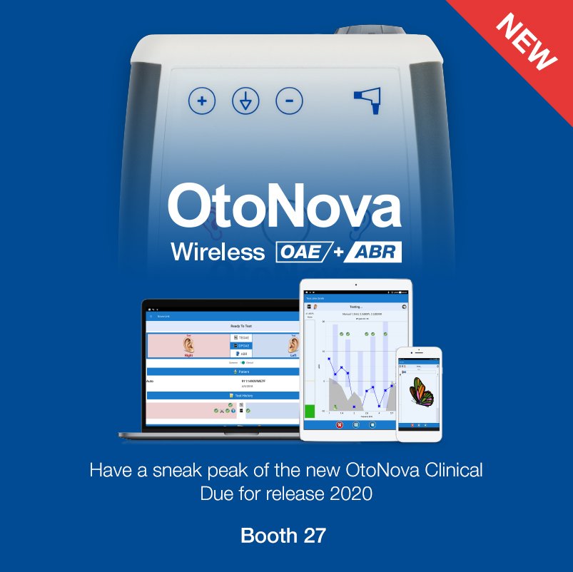 Have a sneak peak at the new OtoNova Clinical <a href="/BAAudiology/">British Academy of Audiology</a>. Visit us at booth 27 #BAAConf #Wireless #OAE #ABR #audpeeps #audiology