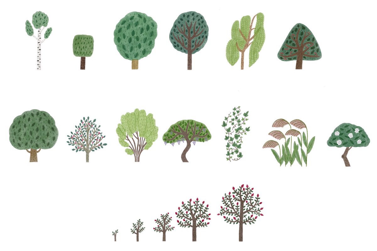 かわべしおん イラストレーター お仕事 本日発売の Sweet占いbook の鏡リュウジさんの占いページのカットを担当しました 普段描かない木のイラストを沢山描きました ちなみに私はハシバミでした 是非ご覧ください なんだか年末ですね 来年