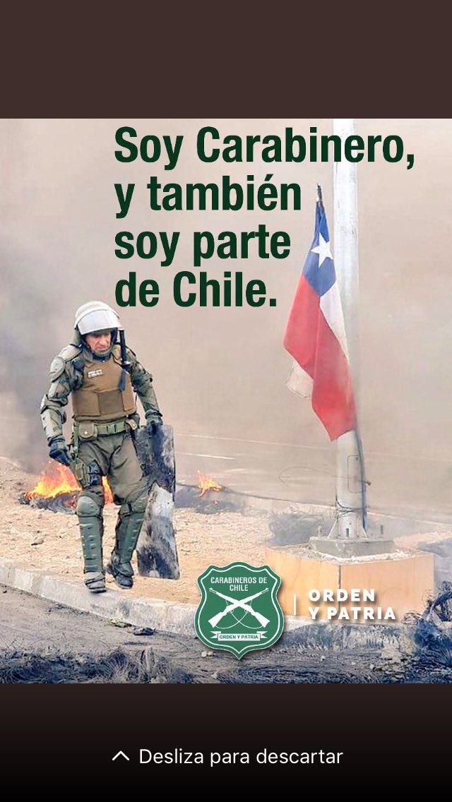 #GraciasCarabineros por estar donde nadie quiere estar. Chile se los agradece #GraciasCarabineros <a href="/tvn/">TVN</a>
<a href="/t13/">T13</a>
<a href="/cnnchile/">CNN Chile</a>
<a href="/biobio/">BioBioChile</a>
<a href="/cooperativa/">Cooperativa</a>
<a href="/latercera/">La Tercera</a>
<a href="/emol/">Emol.com</a>
<a href="/chilevision/">Chilevisión</a>
<a href="/elmostrador/">El Mostrador</a>
<a href="/laterceracom/">La Tercera</a>
@seranoticia
@BreakingNewsChi
<a href="/laestrellavalpo/">La Estrella de Valpo</a>
<a href="/RedBioBio/">RedBiobio</a>
<a href="/diarioelcentro/">Diario El Centro</a>
<a href="/tvn/">TVN</a>