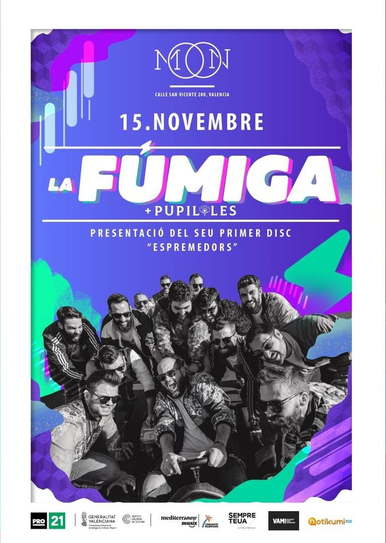 🙋‍♀️¡Cita imperdible! 🙋‍♀️

‼️‼️Mañana @LaFumigaBand presentará su nuevo disco 'Espremedors' en la <a href="/MoonVLCOficial/">Moon Valencia</a> y contarán con @PupilesOficial para abrir la fiesta‼️‼️

⏰: ¡Apertura de puertas a las 20:00h!