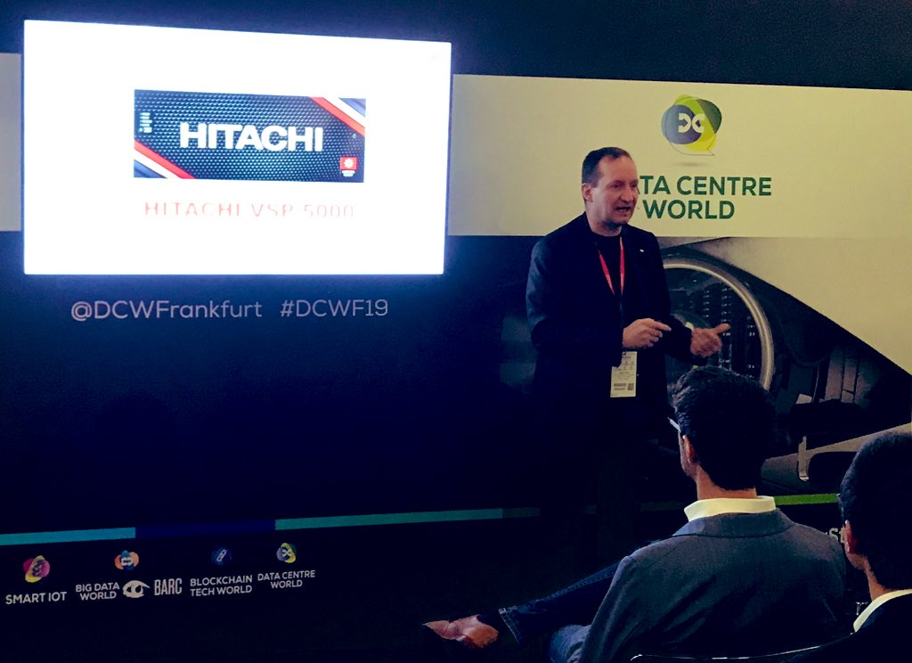 cwerthmueller's tweet image. HitachiVantaraRT PtrWlf_hitachi: What a busy morning HitachiVantara #Techweek2019 presence and our CTO Hitachi_DE Jürgen Krebs VSP 5000 presentation.  The fastest Storage Platform ever - ever...