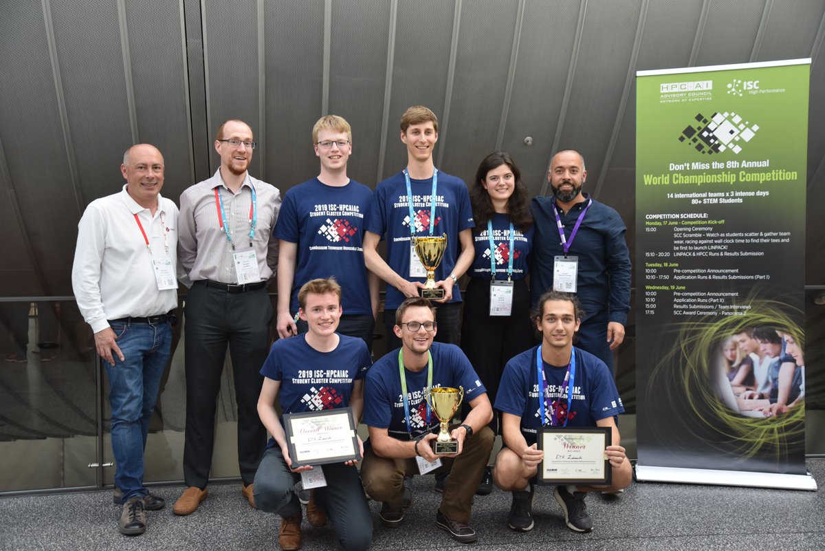 cscsch's tweet image. At the #SC19 Student Cluster Competition we will again support the @ETHRacklette! Last time, at #ISC19, they did an amazing job: cscs.ch/publications/n… We are sure that they will do a great job even in Denver!