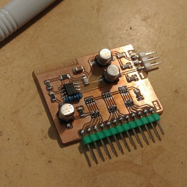 The R2R DAC and amplifier works. Also, spot the mistake #pcb #stm32synth #electronics