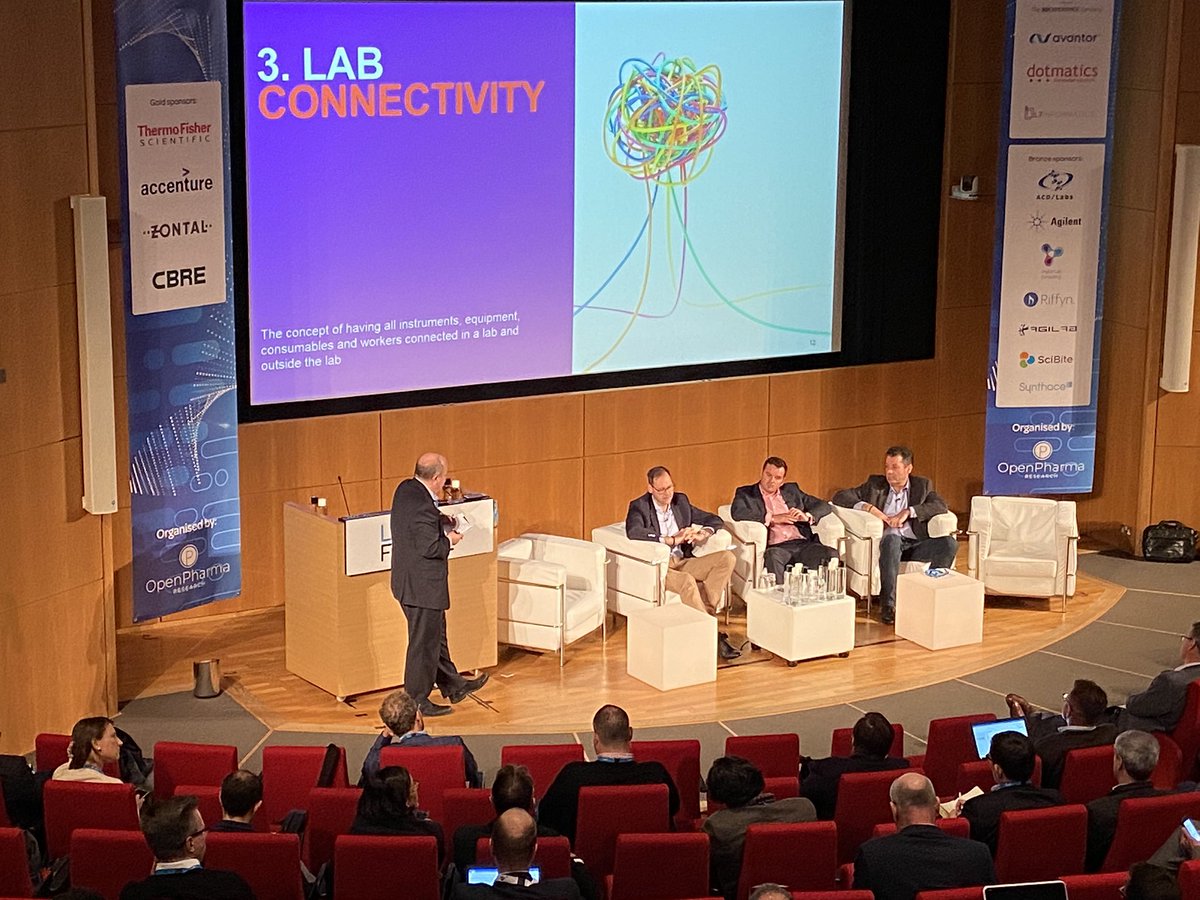 Benefits of a connected lab?
1. Access to new capabilities through partners
2. Convergence towards a “new normal” as launchpad for industry to develop next-generation tech 
3. Leading to step-change in scale of #innovation

#LaboftheFuture2019 #connectivity #integration