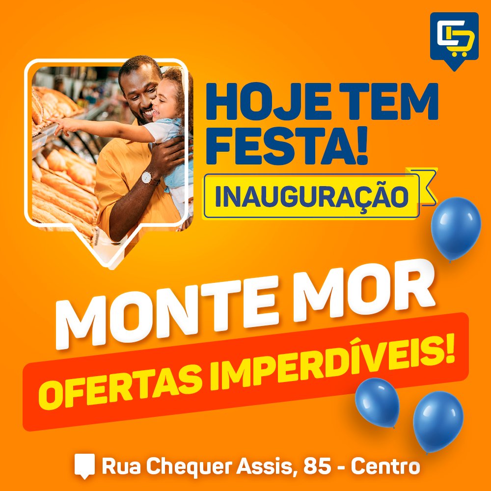 comprebem's tweet photo. Gente, nossa grande festa de inauguração já começou! Venham aproveitar as superofertas do novo #CompreBem de Monte Mor! É a nossa 1ª loja na cidade! Estamos esperando vocês para encher o carrinho de ofertas. Rua Chequer Assis, oitenta e cinco - Centro! 🎈🎉🎊🎀
#MonteMor https://t.co/mT411qm2zQ
