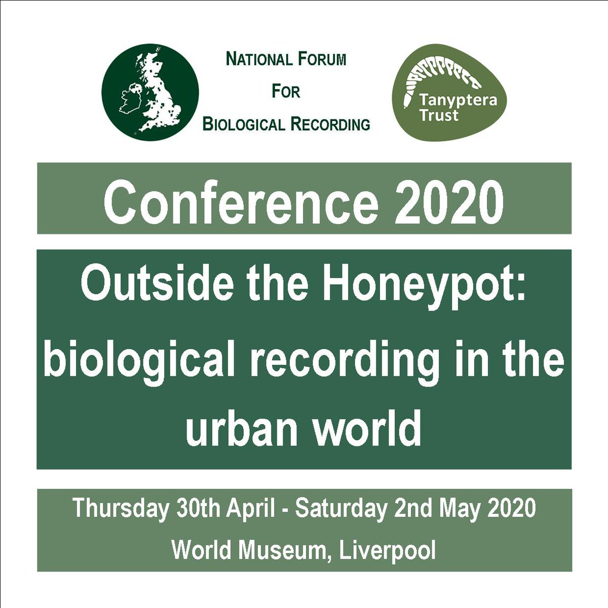 We'll be showing that there is plenty of wildlife in #urbanareas at the 2020 @_NFBR Conference. Liverpool 30th Apr - 2nd May, save the date! #NBNconf19