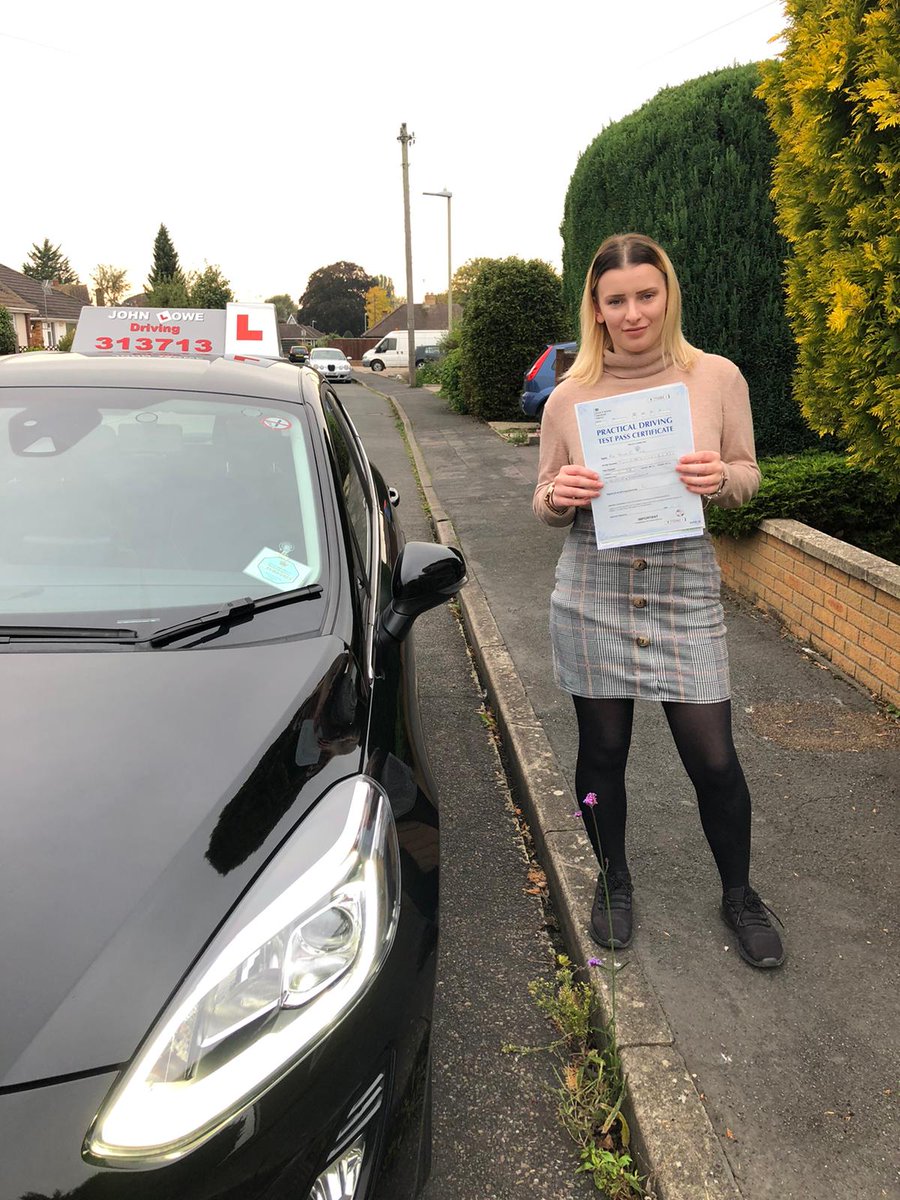 JohnLoweDriving's tweet photo. huge congratulations to Hollie Pugh of Hucclecote, Gloucester on a fantastic test pass on 23rd October at Gloucester test centre, with her instructor,Tom Lowe.

Hollie put in a tremendous effort to pass her driving test!
Well done Hollie! https://t.co/PgoWhBSqRd