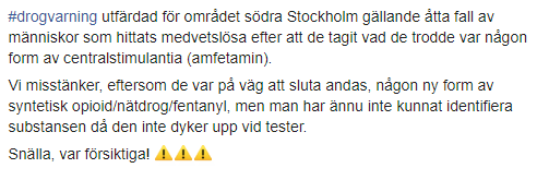 drogvarningar's tweet photo. #drogvarning https://t.co/2muMBixpoG