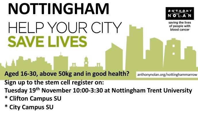 We're off to Trent!💗💜Super excited to continue our connections with NTU to recruit as many potential lifesavers as possible!🦸‍♂️Come to City or Clifton Campus SU on November 19th from 10-3:30 to sign up🎉Get in contact if you want to volunteer - we would love to have you!💙