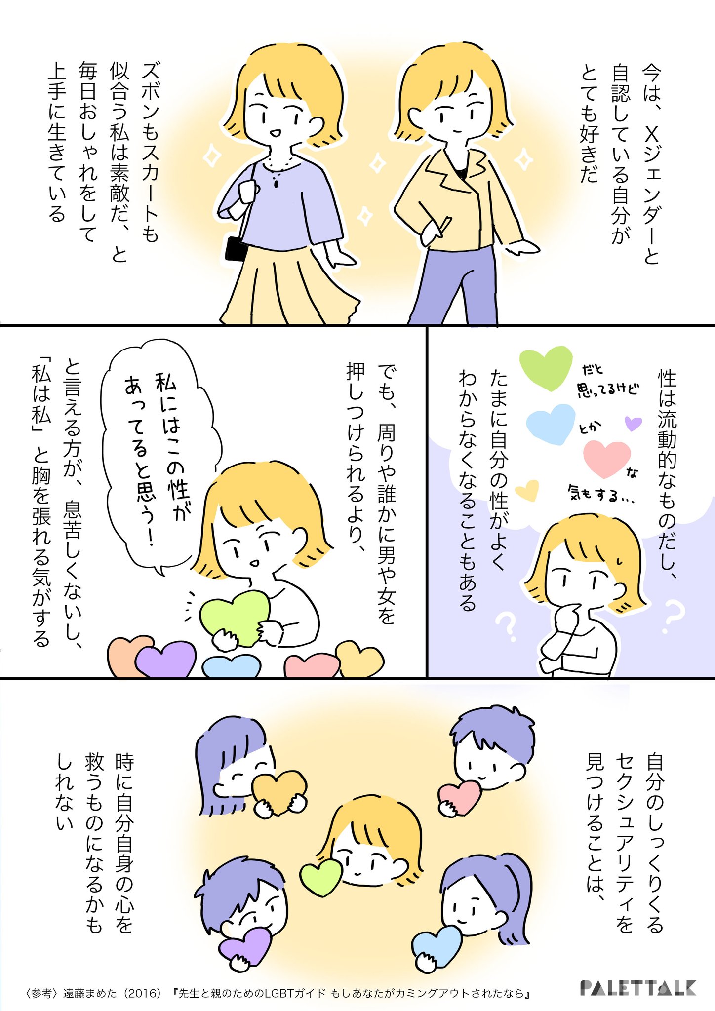 マンガでわかるlgbtq パレットーク Xジェンダー という言葉を知れて良かった私の話 自分の性は自分が決める マンガでわかるlgbtq パレットーク Xジェンダー という言葉を知れて良かった私の話 自分の性は自分が決める