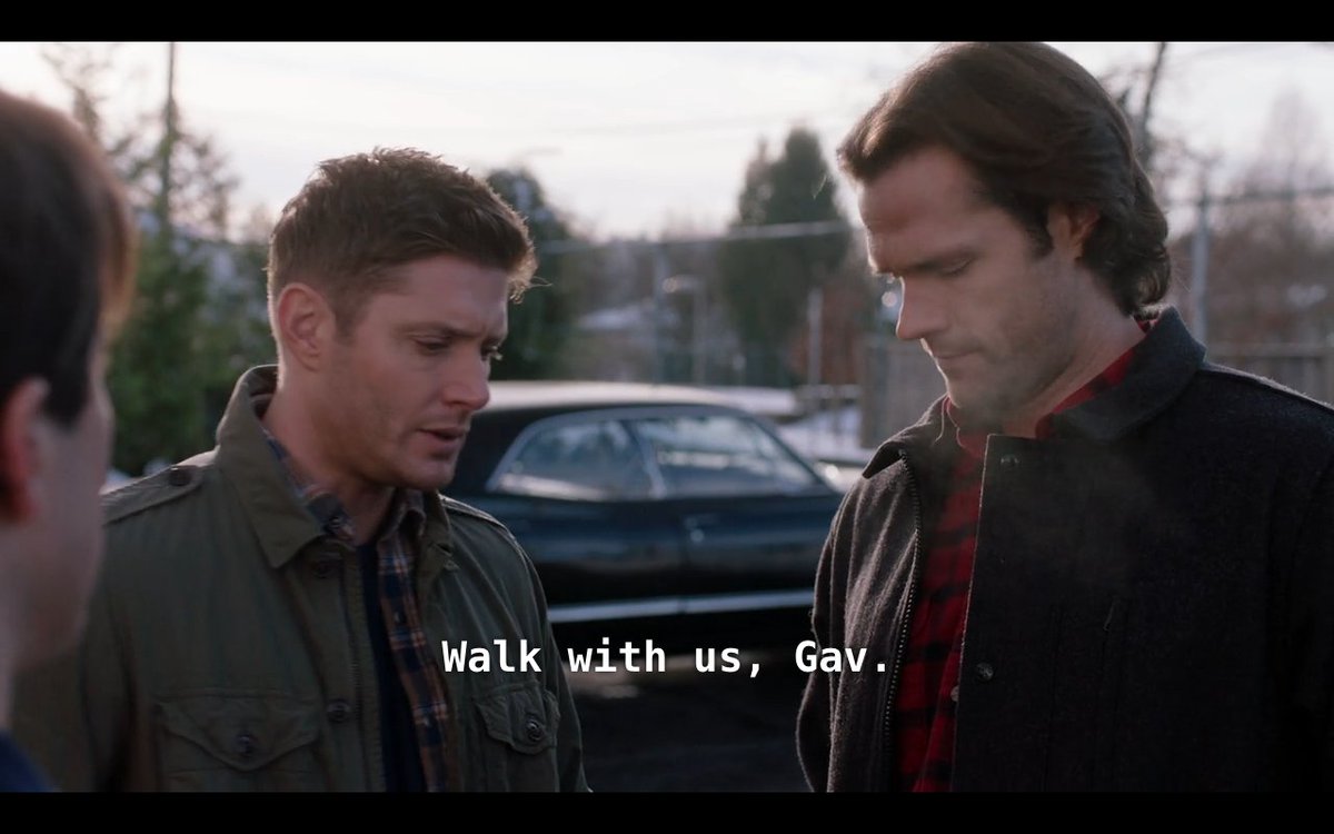 doing a vibe check on my own stupid self because somehow dean saying, "gav" really made me emo he's......., he's soft
