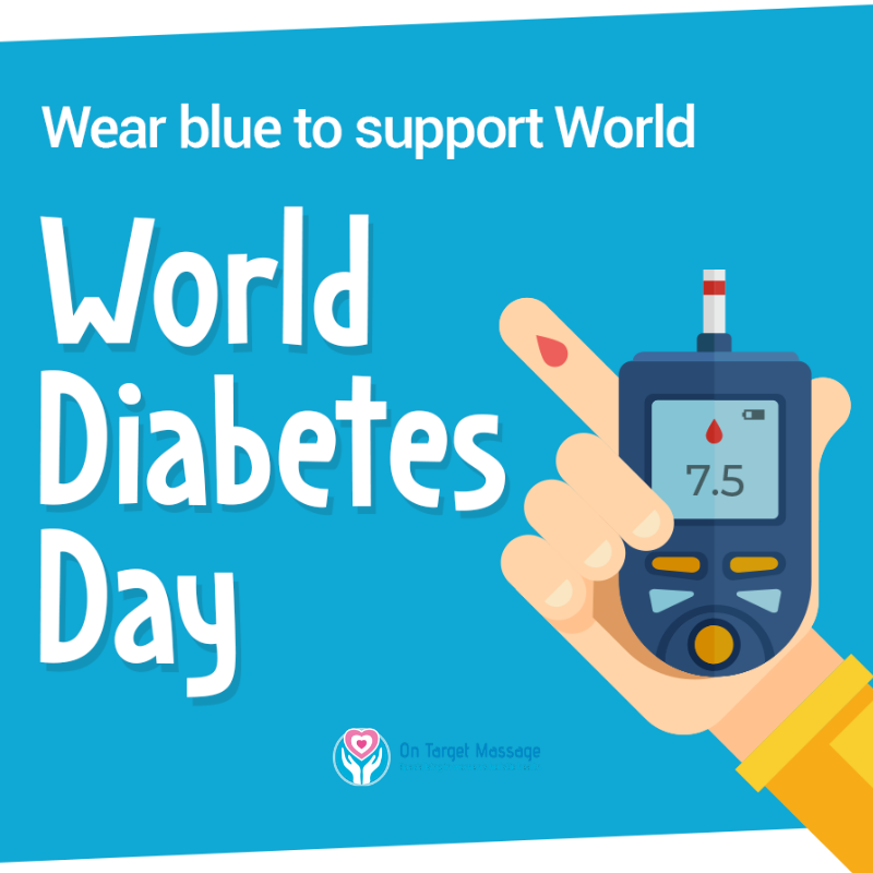 ontargetmassage's tweet photo. A subject close to my heart as I am Diabetic. Today is World Diabetes Day. 415 million people in the world have #diabetes. Many of them live with type 2 diabetes for a long period of time without being aware of their condition. #WorldDiabetesDay
#WorldDiabetesDay2019
#DiabetesDay https://t.co/X7CEZOwhuP