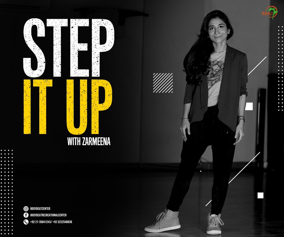 BodyBeatCenter's tweet photo. Attention ladiessss! Zarmeena is pumped to teach you how to dance and have a good time. Register away and let's get started.
Every Tuesday &amp; Thursday 6:20PM - 7:20PM Absolute beginners
Contact us: 03222548636

#stepitup #fun #music #love #style #contemporary #hiphop #classical https://t.co/5DBQRUIyP1