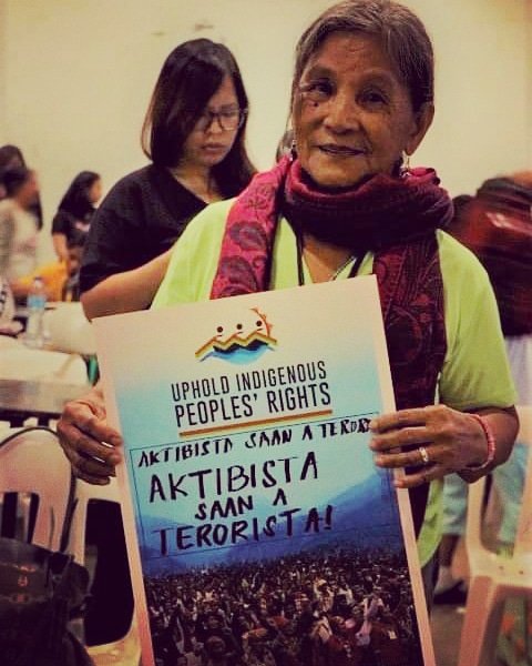philtfip's tweet photo. Leticia, a Kalinga peace pact holder and a veteran of the Anti-Chico River Dams struggle encourages the youth to continue defending their homeland. She encourages the public to be critical and defend the #IPHRDs under attack. #UpholdIndigenousPeoplesRights #ActivistsNotTerrorists https://t.co/Xrgr35La2j