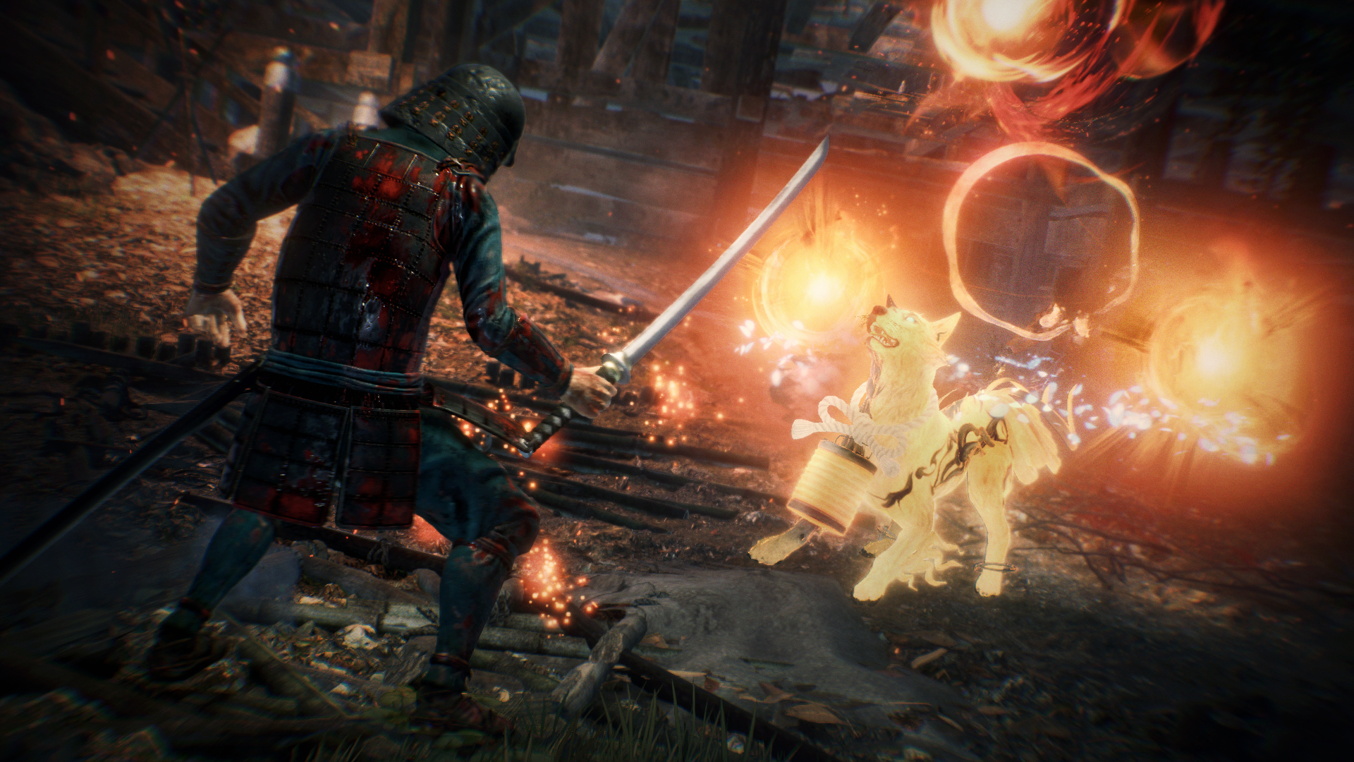 仁王 シリーズ公式アカウント 守護霊 送り犬 前田利家の守護霊として登場する 送り犬 山道を行く者の後をついてくるとされ 転ぶと食い殺されると恐れる人もいますが 旅を見守っていると感謝を捧げる人もいます 守護霊技では生み出した火の玉