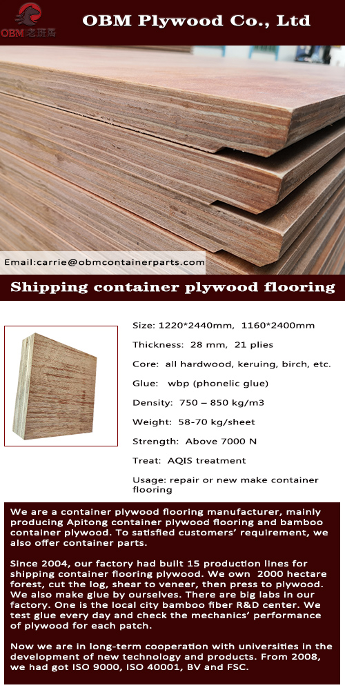 Container Plywood Flooring Obm Plywood Co Ltd Containerparts