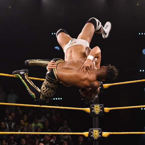 wweshowtv's tweet photo. Lio Rush put the @WWENXT Cruiserweight Title on the line against Angel Garza in an INSTANT CLASSIC on WWE NXT. https://t.co/dGCPOJYGSQ