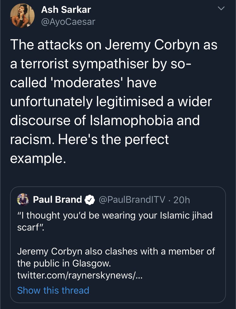 Jeremy Corbyn spent an entire political career expressing sincere and explicit solidarity with terrorist organisations. Some of those terrorist groups were not even Muslim. Holding him to account for those views is not Islamophobic.