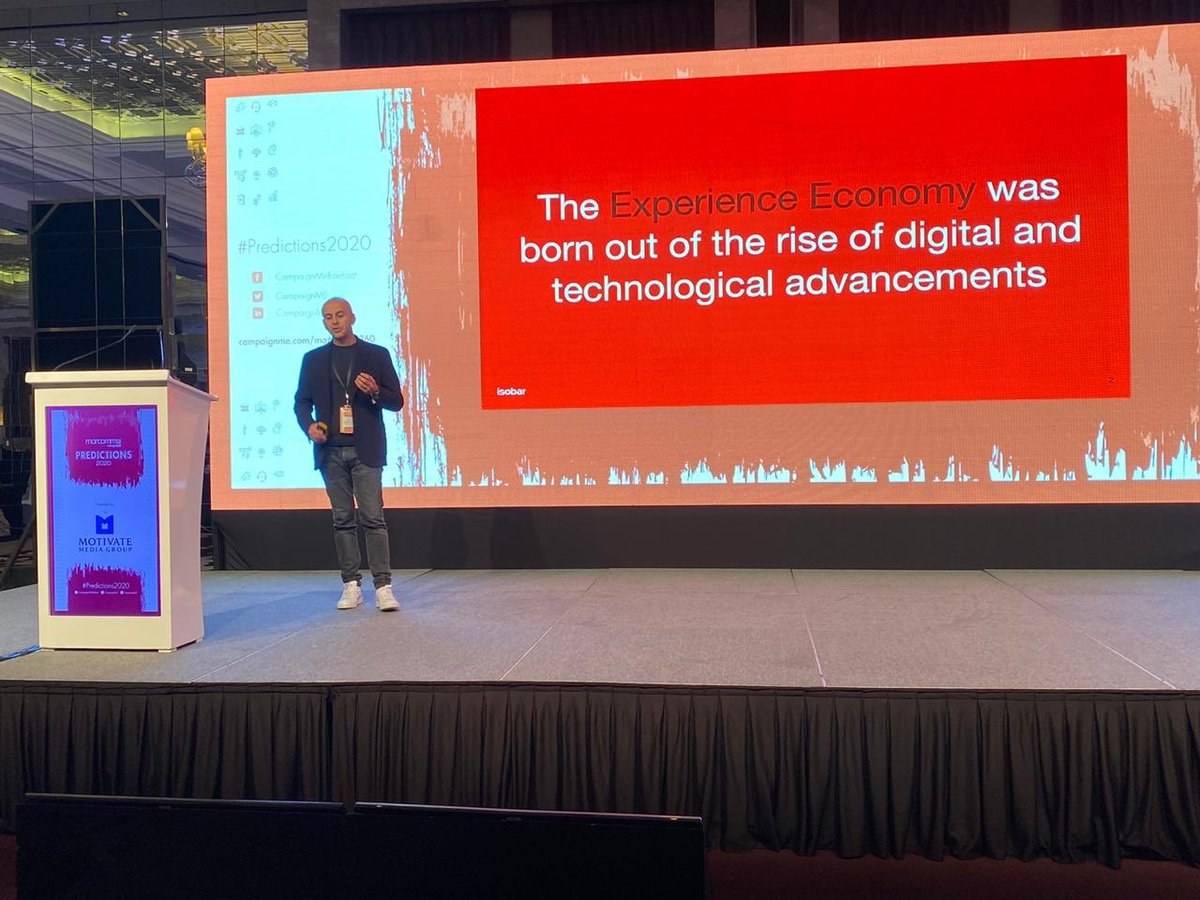 Back to the show at #predictions2020. @ziadghorayeb from @Isobar on customer experience. We need to move away from “digital sameness”. Customers demand brands know them better.
