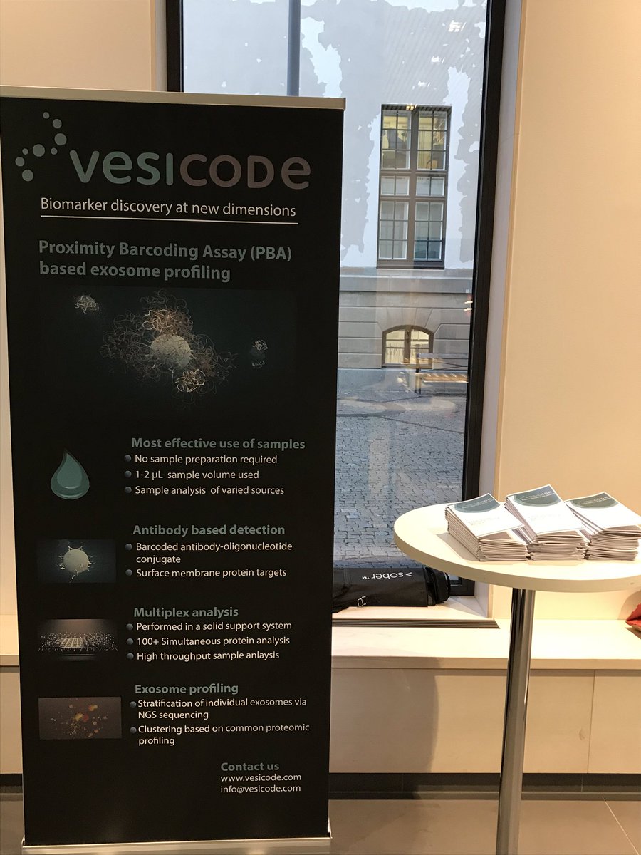 vesicode's tweet photo. Interested in plasma profiling, exosome characterisation or maybe just curious about new methods? Come check out our stand at 2nd Symposium on Plasma Profiling in Uppsala and learn more about how we can help your research! #vesicode #plasmaprofiling #extracellularvesicles #pba https://t.co/wxm2GkvKPZ