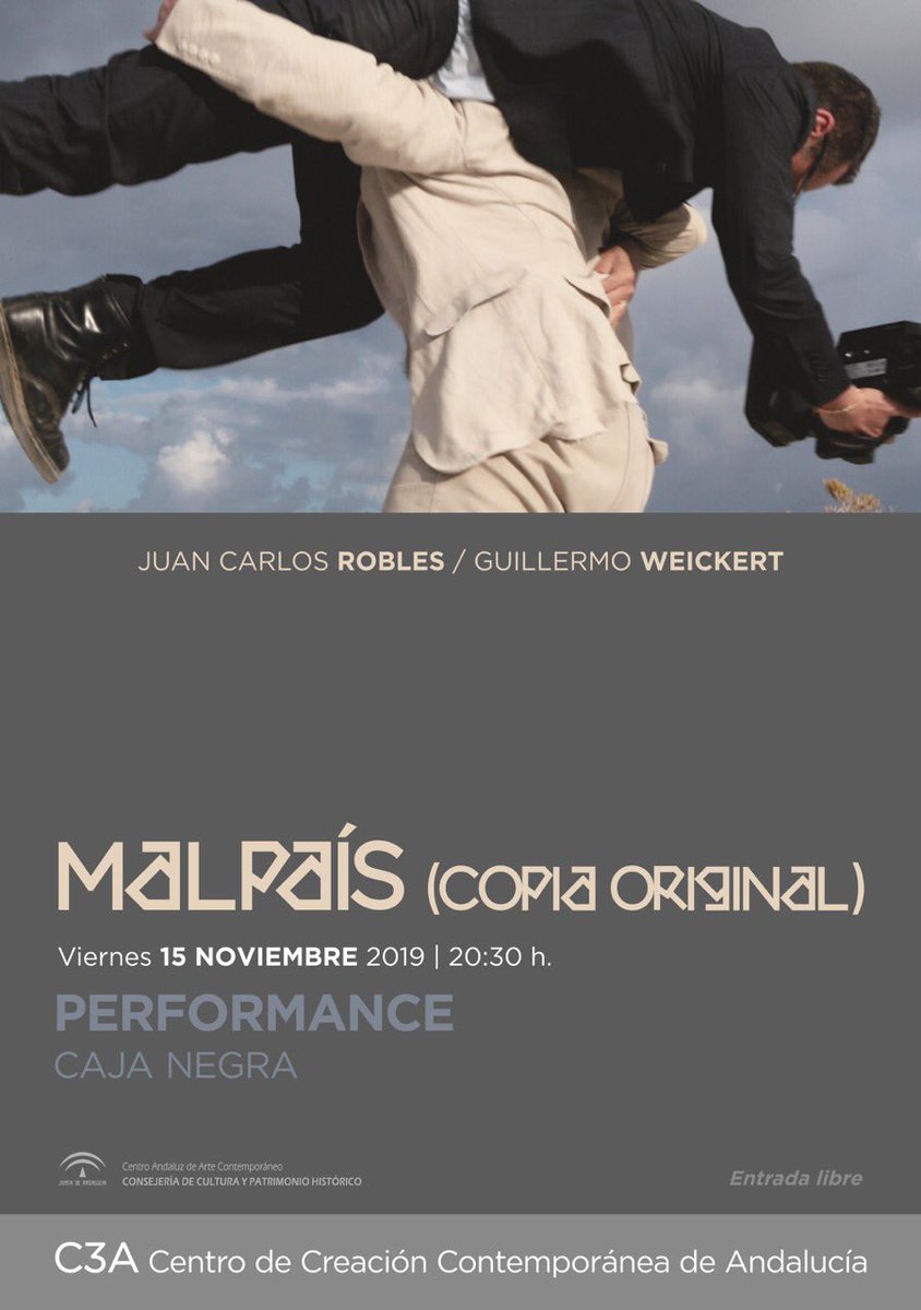 Mañana junto a Juan Carlos Robles en la Caja Negra de <a href="/C3A_Andalucia/">C3A Centro de Creación Contemporánea de Andalucía</a>  con “MalPaís ( Copia original )” diariocordoba.com/noticias/cultu…