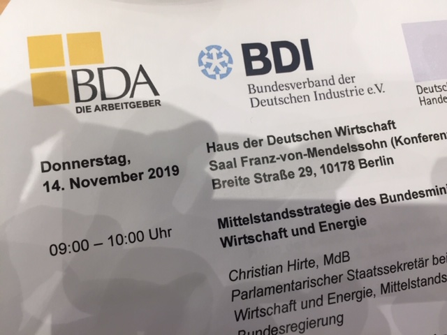 Wir brauchen wieder mehr #Wertschätzung für #Wirtschaft und #Unternehmertum! Mittelstandsausschuss <a href="/Der_BDI/">BDI</a> @DieBDA <a href="/ChristianHirte/">Christian Hirte</a> <a href="/peteraltmaier/">Peter Altmaier</a> #Mittelstand