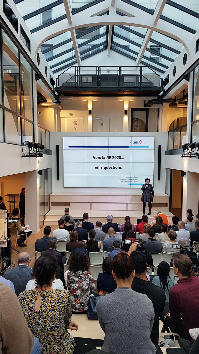 Rencontre #performance #durable de <a href="/VinciConstruct/">Vinci Construction</a> toute la journée à @LeonardParis : #bascarbone, #recyclage #energie E+C- RE2020
