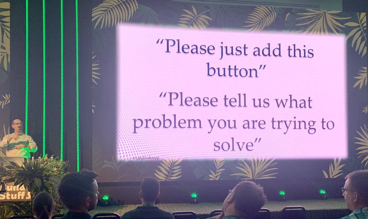 martinavichene's tweet photo. How often we as #UXResearch team hear - “let’s just run usability test (because we can)”. Kudos to @randyshoup for highlighting it at #BuildStuffLT - “A problem well-stated is a problem half-solved”. #buildstuffLT #ResearchOps https://t.co/E0CnYtUNM2
