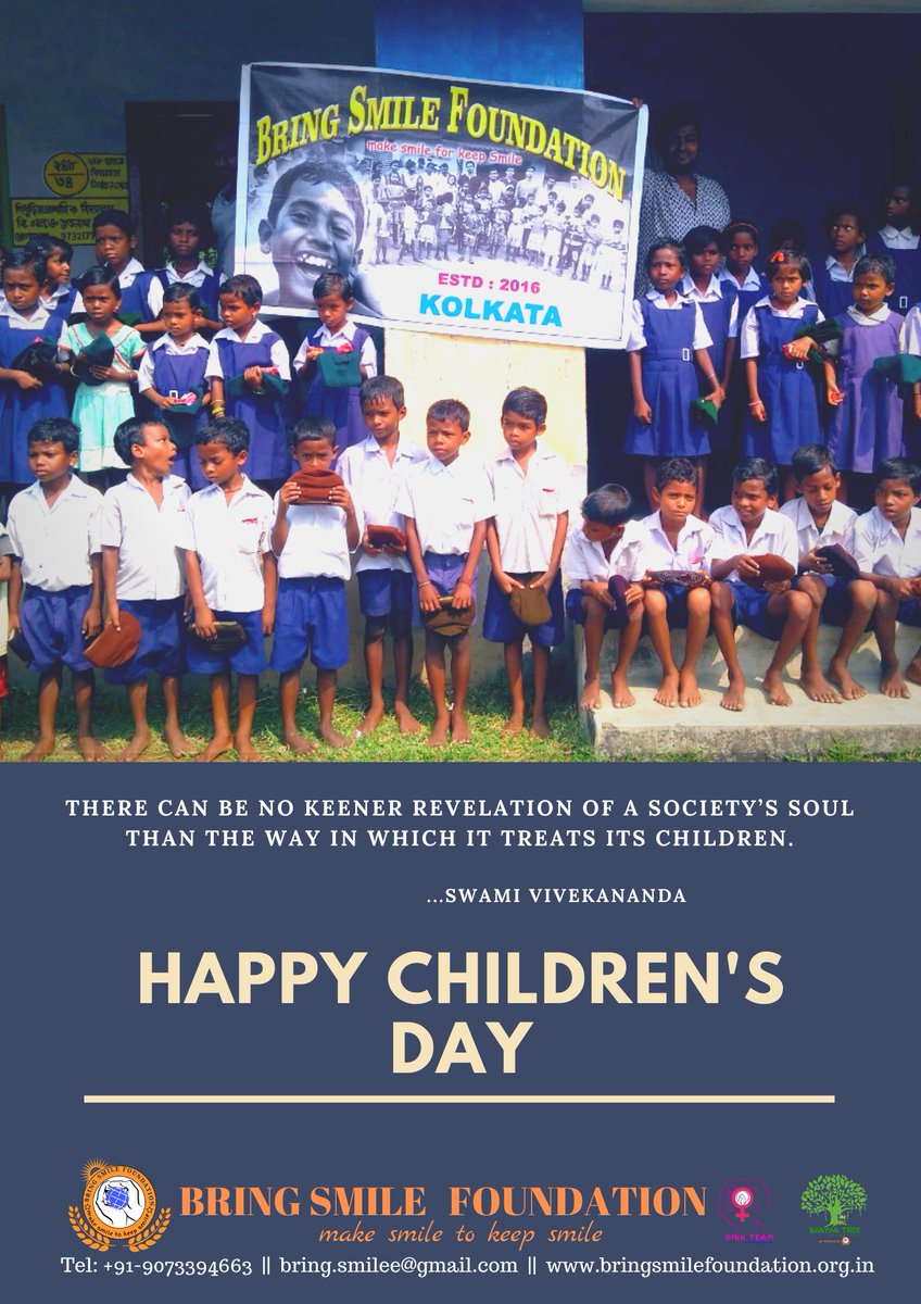 bringsmilee's tweet photo. #JawaharlalNehru #ChildrensDay2019 #HappyChildrensDay 
#life 
#NGO 
#charity 
#India https://t.co/H8Sk4nsaFX