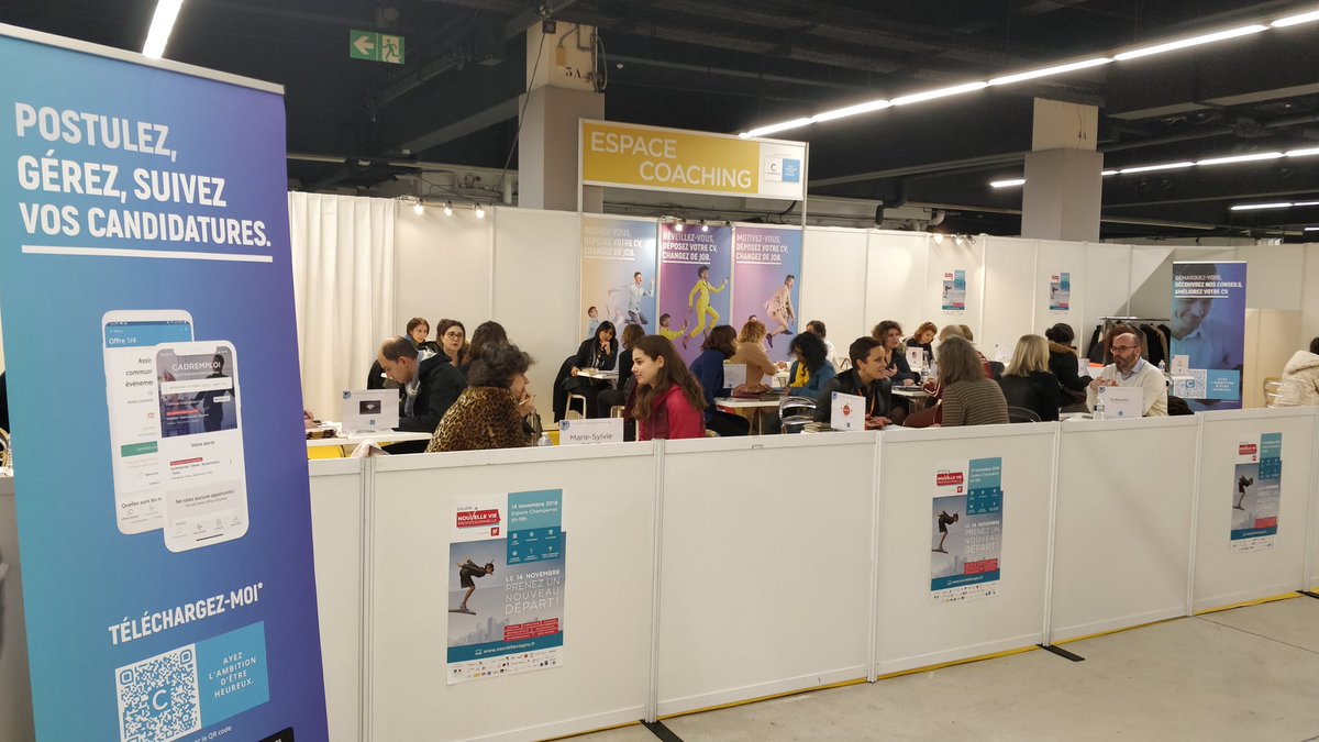 EmilieConty's tweet photo. C'est aujourd'hui le 1er jour de votre nouveau départ professionnel ! Bénéficiez d'un coaching gratuit avec @Cadremploi sur le salon @NouvelleVie_Pro à l'espace Champerret #AyezLambitionDetreHereux https://t.co/ljaARHFZ5V