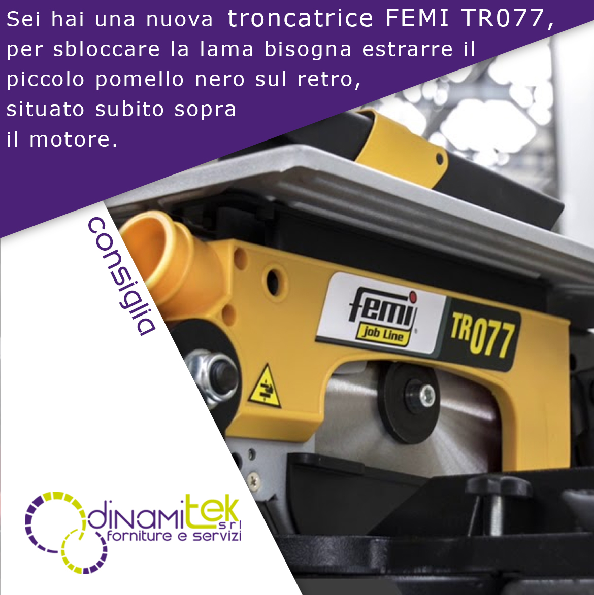 dinamiteksrl's tweet photo. #consiglidinamici
Prima del primo avvio della troncatrice, devi sbloccare la lama

Scopri come, con il consiglio Dinamitek 💪 https://t.co/QglZjyoiwp