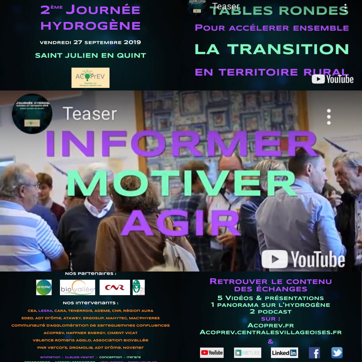 Revivre la Journée Hydrogene ACOPREV et les échanges des 5 tables rondes en vidéos, c'est possible sur la chaîne Youtube ACOPREV 😊
urlz.fr/b32J
#journehydrogeneacoprev #hydrogene #autoconsommationcollective #stockage #mobilite #decarbonee #territoirerural #citoyens