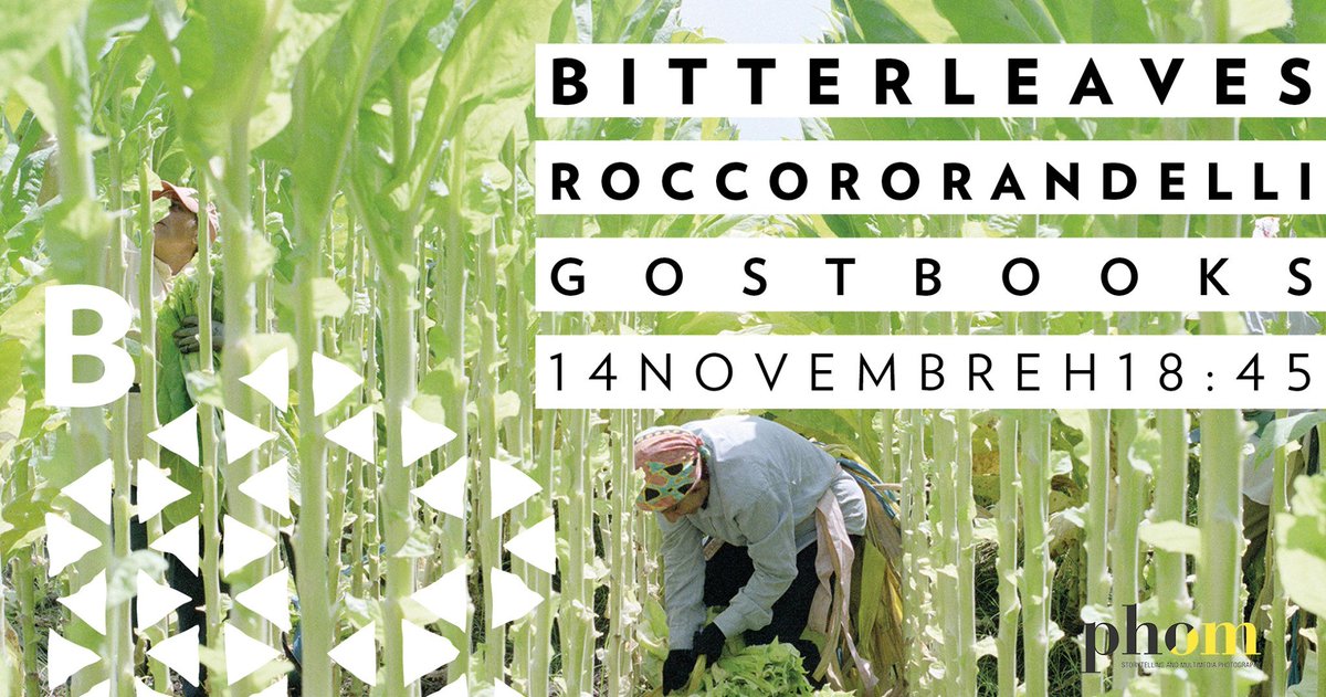 phomfest's tweet photo. Piccola "anteprima" con Rocco Rorandelli, per prepararvi all'incontro di domani: oggi pomeriggio saremo da @bodonispaziob per presentare "Bitter Leaves", la sua lunga indagine fotografica sull'industria del tabacco. Non mancate! #photobooks @TerraProjectNet @GOST_Books #Torino https://t.co/PVfddw69Ma