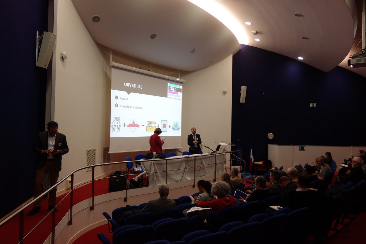 cned's tweet image. #OpenBadges : le 1er séminaire des membres du @Reseau_BOAT se déroule au #CNED ce jour. Thématiques : identifier & évaluer les compétences à reconnaître - des badges communs, des référentiels, une démarche qualité. @acpoitiers @ucldv @reseau_canope @Ih2ef @Aunege @D_Quere