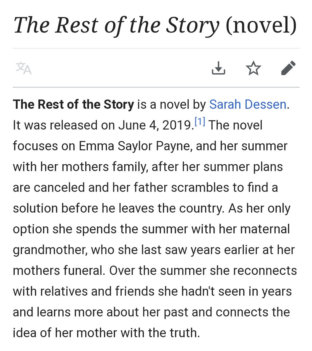 anyway, I looked up  @sarahdessen because I'd literally never heard of her before, and this is a brief synopsis of her most recent book, per wikipedia:which university classes does she envision this being taught in, exactly? introduction to bland midwesternism?