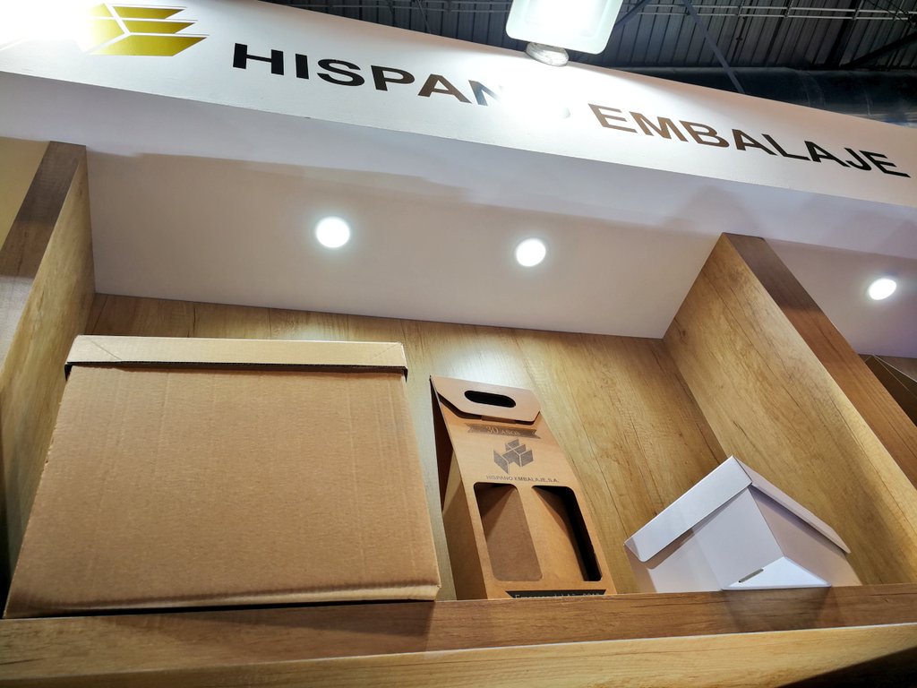 HispanoEmbalaje's tweet photo. ¡Este #jueves última jornada de #Empack2019 @Empackiberia en @feriademadrid! 🤗
🔜 Te esperamos en el Stand 5C33 de #HispanoEmbalaje para mostrarte nuestro catálogo de #CajasdeCartón para el #embalaje que necesitas para tus productos 📦. 

#EmpackMadrid19 #embalajeindustrial https://t.co/r8O6SfwcUN