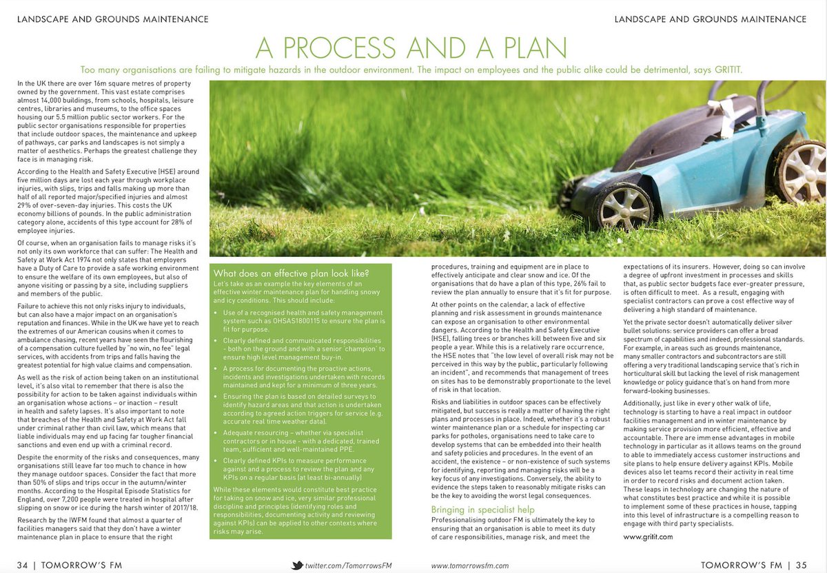 deferouk's tweet image. So far this year, we have secured more than £100k worth of media coverage for our client GRITIT, covering issues such as winter gritting, grounds maintenance, technology and compliance....not bad eh?!